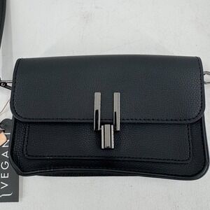 NEW Mellow World Nimi East West Cell Phone Purse WOMENS Black Vegan Leather